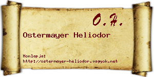 Ostermayer Heliodor névjegykártya